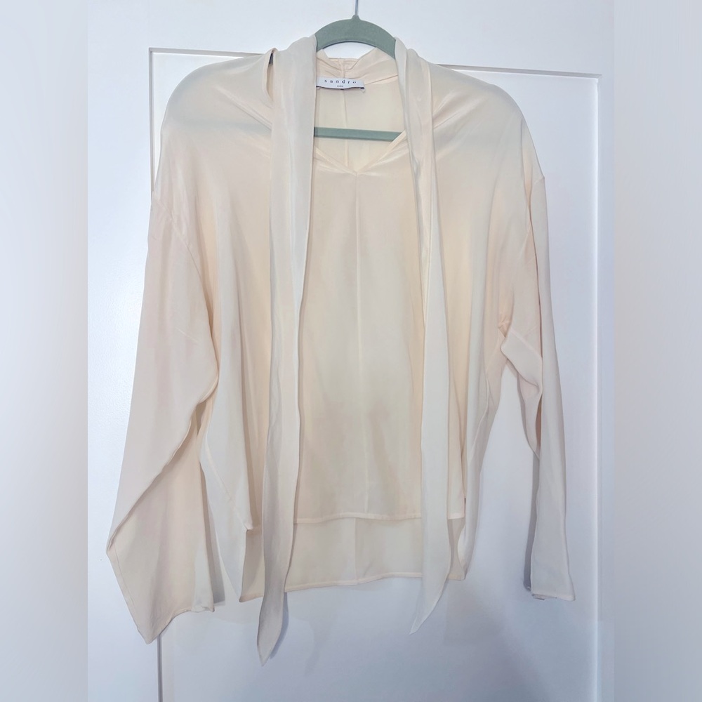 Sandro Silk Blouse - Cream